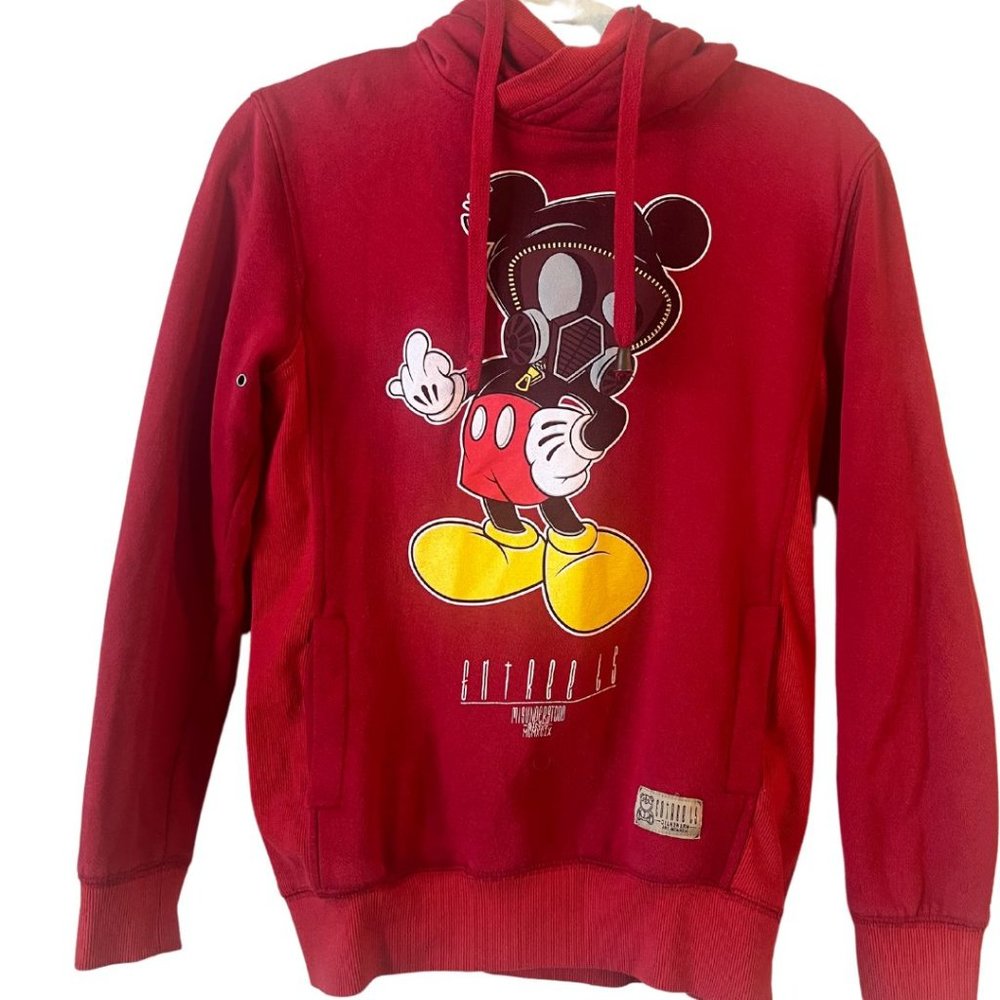 Mickey Mouse Small Red Graphic Hoodie - Unique, Fun & Fitted  🍂
